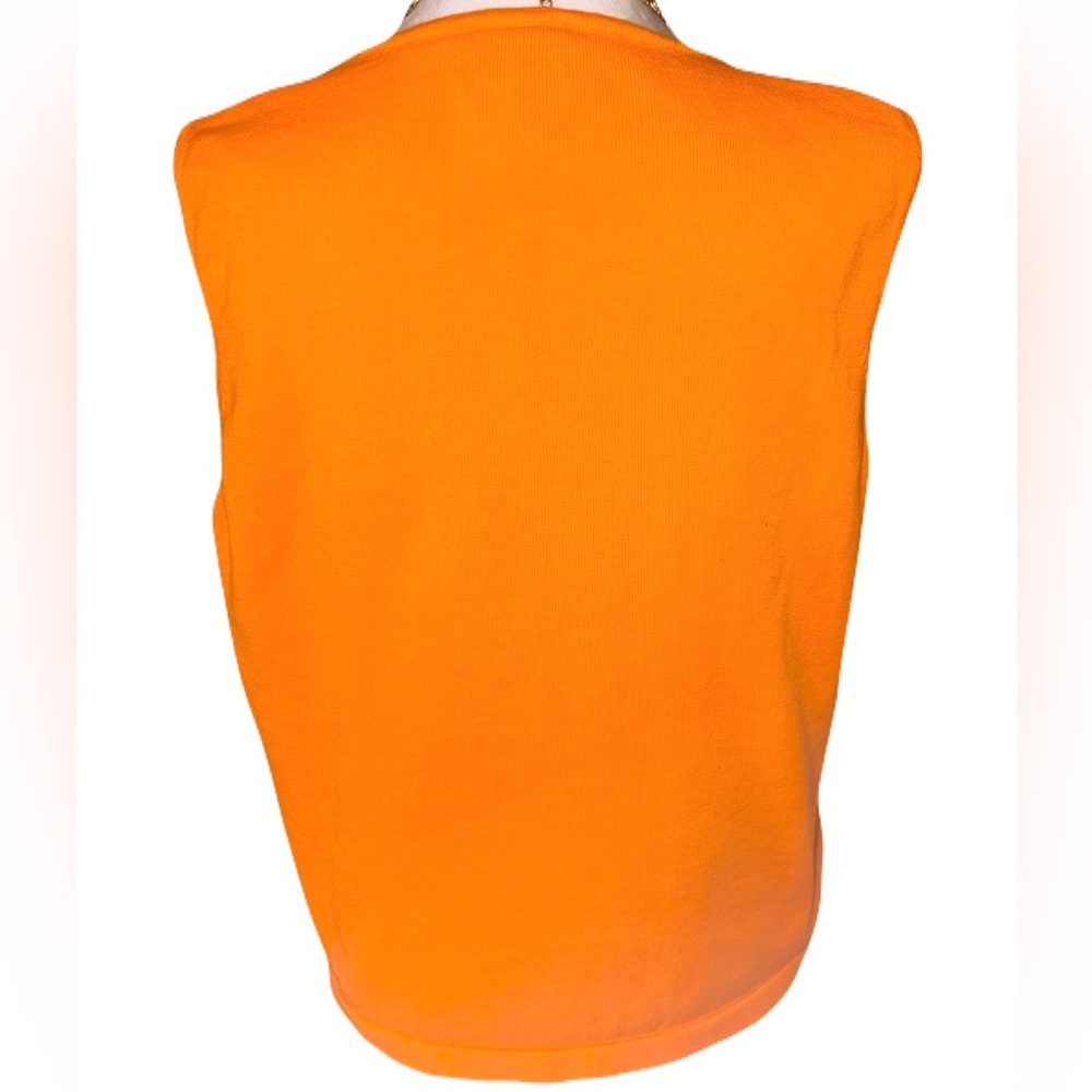Lilly Pulitzer Sleeveless Cotton Tangerine Orange Sweater XL - Picture 4 of 9